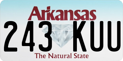 AR license plate 243KUU