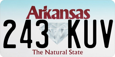 AR license plate 243KUV