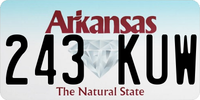 AR license plate 243KUW