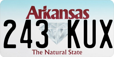 AR license plate 243KUX
