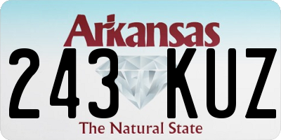 AR license plate 243KUZ