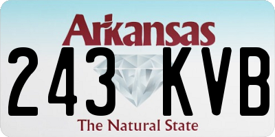 AR license plate 243KVB
