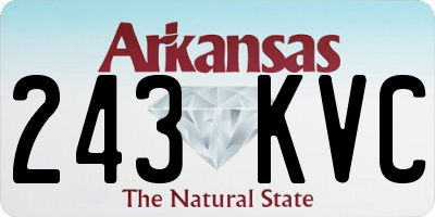 AR license plate 243KVC