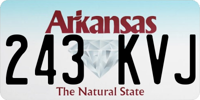 AR license plate 243KVJ