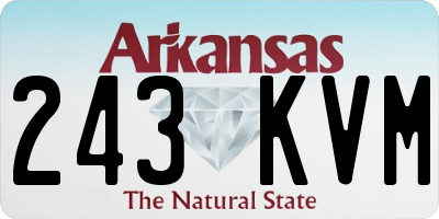 AR license plate 243KVM