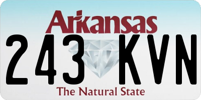 AR license plate 243KVN