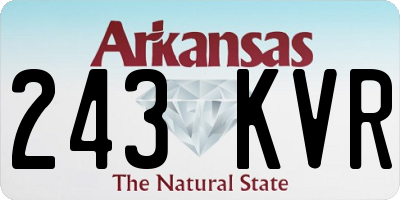 AR license plate 243KVR