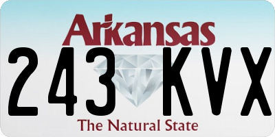 AR license plate 243KVX