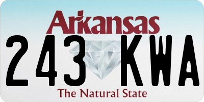 AR license plate 243KWA