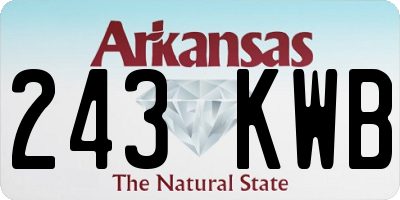 AR license plate 243KWB