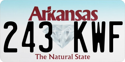 AR license plate 243KWF