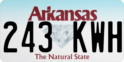 AR license plate 243KWH