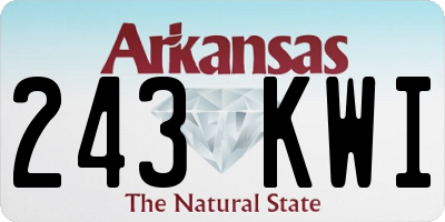 AR license plate 243KWI