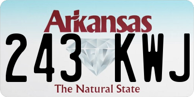 AR license plate 243KWJ
