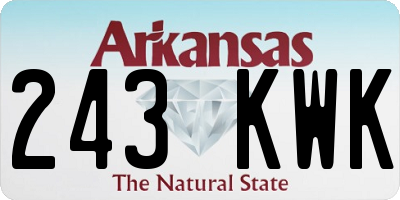 AR license plate 243KWK