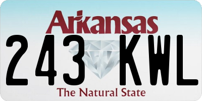 AR license plate 243KWL