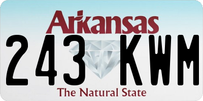 AR license plate 243KWM