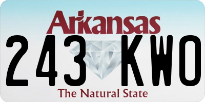AR license plate 243KWO