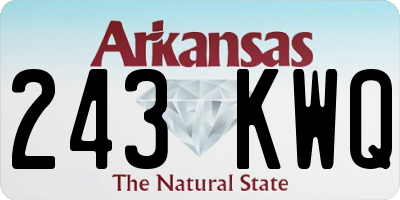 AR license plate 243KWQ