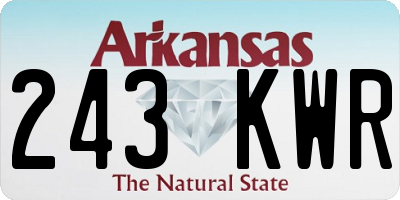 AR license plate 243KWR