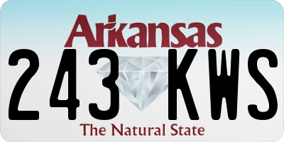 AR license plate 243KWS