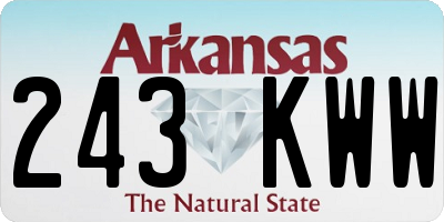 AR license plate 243KWW