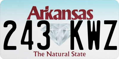 AR license plate 243KWZ