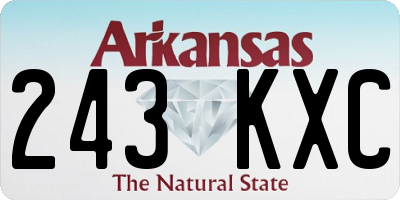 AR license plate 243KXC