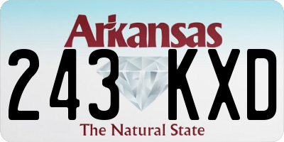 AR license plate 243KXD