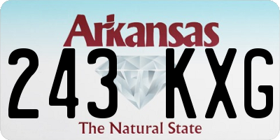 AR license plate 243KXG