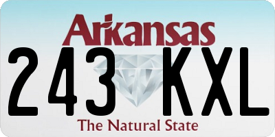 AR license plate 243KXL