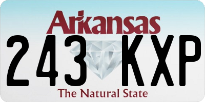 AR license plate 243KXP