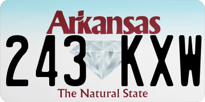 AR license plate 243KXW