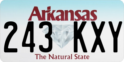 AR license plate 243KXY