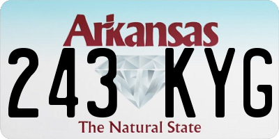 AR license plate 243KYG
