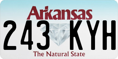 AR license plate 243KYH