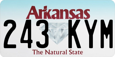 AR license plate 243KYM