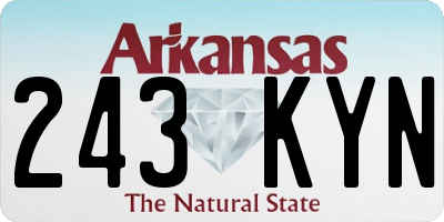AR license plate 243KYN
