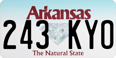 AR license plate 243KYO