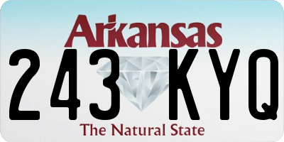 AR license plate 243KYQ