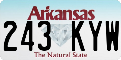 AR license plate 243KYW