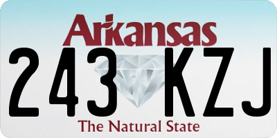 AR license plate 243KZJ