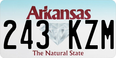 AR license plate 243KZM