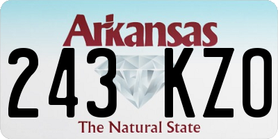 AR license plate 243KZO