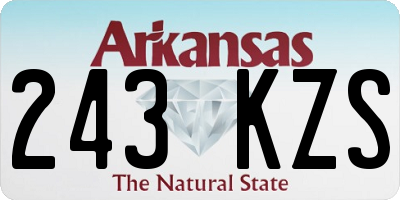 AR license plate 243KZS