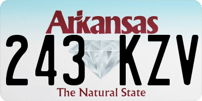 AR license plate 243KZV