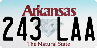 AR license plate 243LAA