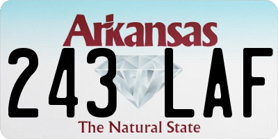 AR license plate 243LAF