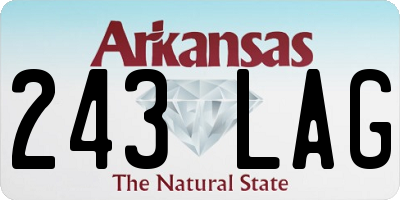 AR license plate 243LAG