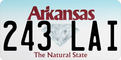 AR license plate 243LAI